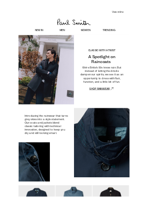 Paul Smith - Rainwear That Brightens the Forecast