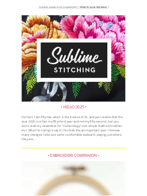 Sublime Stitching - 😍 Hello, 2025!