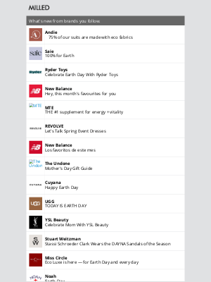 Milled - Trending this week: Andie, Saie, Ryder Toys, New Balance and MTE