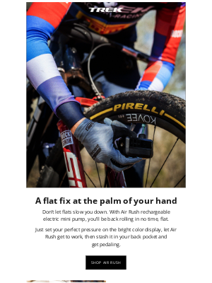 Trek Bicycle - Hello electric pump, goodbye CO2