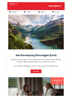 Norwegian Air Shuttle - New route to the Norwegian fjords!