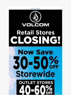 Volcom - Save Extra 20% On Accessories - Store Closing Sale