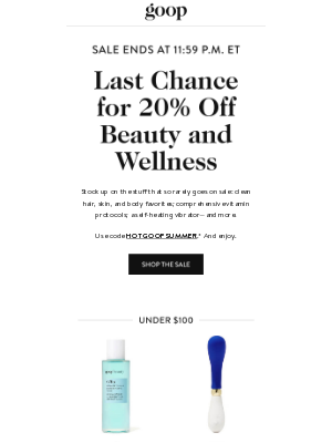 Goop - last day for 20% off