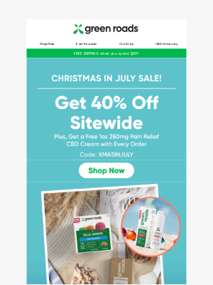 Green Roads - Get 40% Off + A Freebie!