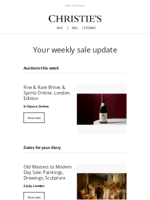 Christie's - Upcoming auctions, recommended for you