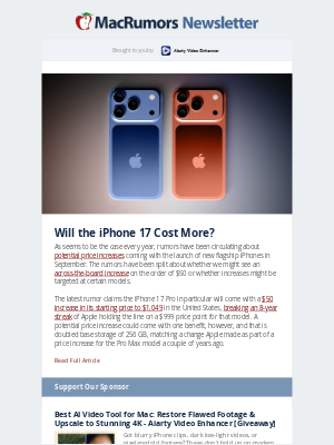 MacRumors - iPhone 17 Pricing, iOS 26 Beta 6, Low-Cost MacBook Rumors, and More