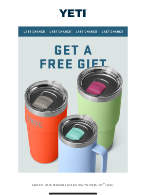 YETI - LAST CHANCE: Get A Free Gift