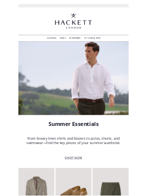 Hackett London - Explore our Summer Essentials