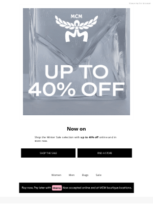 MCM - Winter Sale: up to 40% off