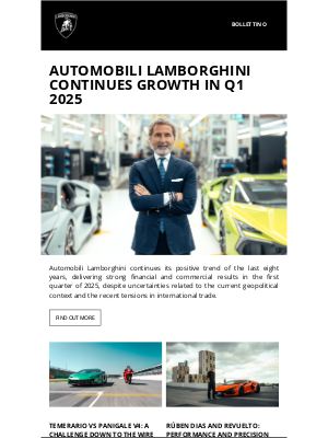 Lamborghini - Automobili Lamborghini continues growth in Q1 2025
