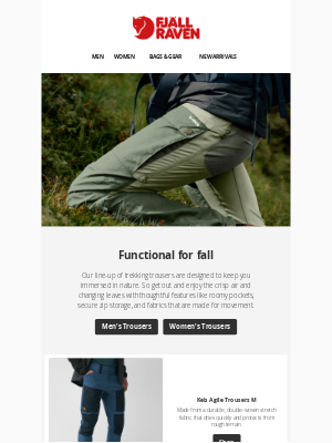 Fjällräven - Leaf-peeping? Trek farther in these trousers.