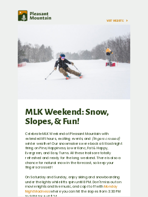 Pleasant Mountain - Make The Most Of This Holiday Weekend At Pleasant Mountain