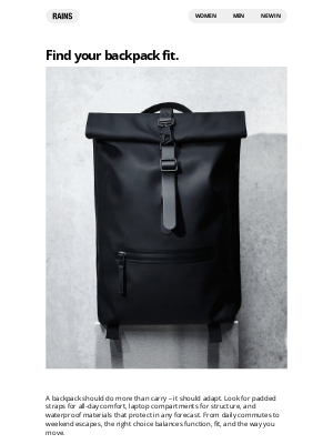 Rains - Your Backpack Guide is here