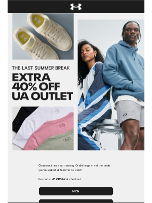 Under Armour - EXTENDED: Extra 40% off UA Outlet 🚨