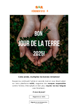 SAIL (Canada) - 🌎Jour de la Terre 2025 : magasinez responsable