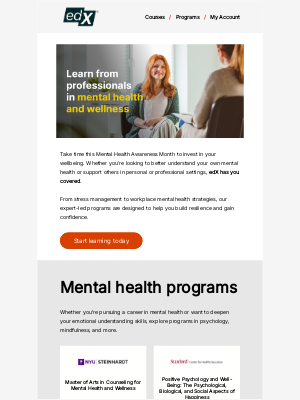 edX - Unlock new opportunities with mental health training