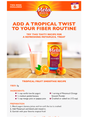 Metamucil - Day 6 | Try a tasty tropical treat! 🥭🍌 | Metamucil Two-Week Challenge