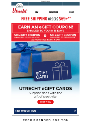 Utrecht Art Supplies - Need a last-minute Father’s Day gift?