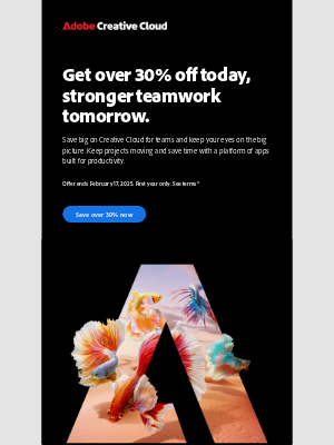 Adobe - Ending soon: over 30% off a boost in collaboration