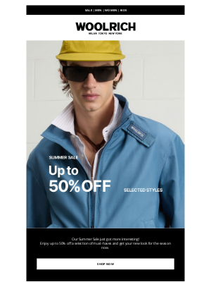 Woolrich - Summer Sale: now up to 50% off!