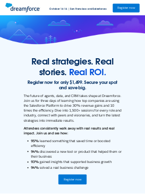 Salesforce - Real ROI starts at Dreamforce