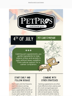 Pet Pros - Tips to Keep Your Pets Calm This 4th of July