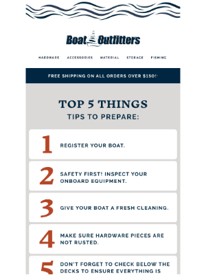 Boat Outfitters - Prepare for Boating Season