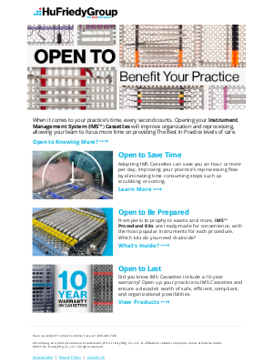 HuFriedyGroup - OPEN TO Benefit Your Practice