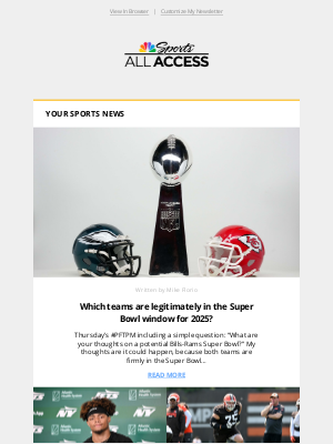 NBC Sports - Which teams are legitimately in the Super Bowl window for 2025?