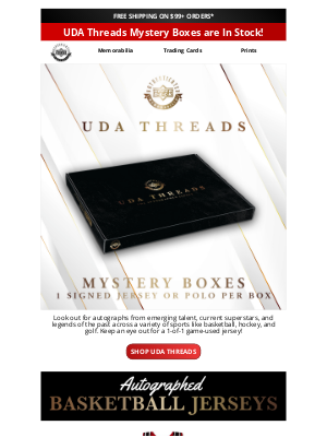 UDA Threads Mystery Boxes are Available on the Upper Deck Store!