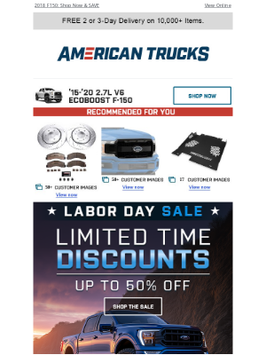 American Trucks - Labor Day Deals Up To 50% Off + Extra 40% Off Clearance!