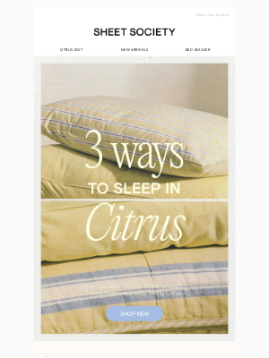 Sheet Society (Australia) - Styling the hue of the season