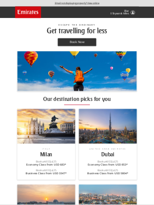 Emirates Holidays - Travel the world in style with these special fares