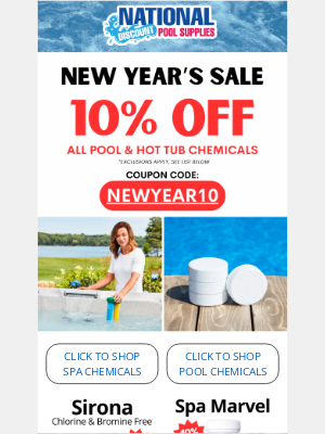 National Discount Pool Supplies - 10% Off Ends TONIGHT ⌛️