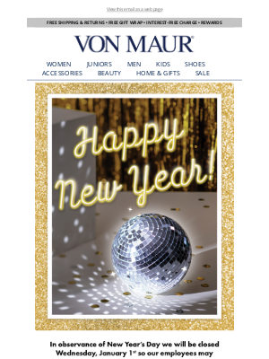 Von Maur - Andrew, Happy New Year!🎉