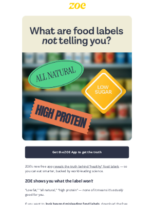 Zoe - Are food labels misleading you?