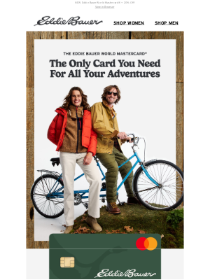 Eddie Bauer - NEW Eddie Bauer World Mastercard® + 20% Off!