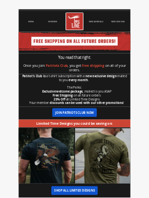 NineLineApparel - Stop Paying for Shipping