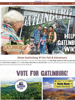Gatlinburg Convention Center - Make Gatlinburg #1 for Fall & Adventure 🍂