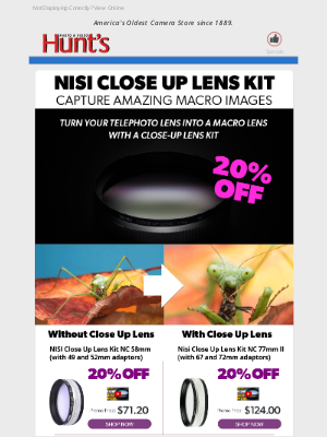 Barry From Hunt's - Transform Your Telephoto Lens into a Macro Lens Instantly with NiSi – Now 20% OFF! Pre-Order the All-New Sony FE 50-150mm F2 GM Lens Today!