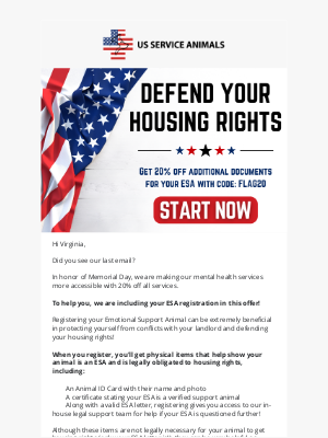 US Service Animals - Defend Your ESA Housing Rights 👊