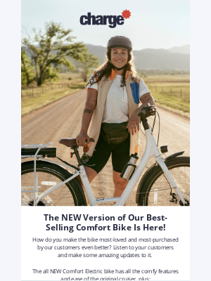 Charge E-Bikes - ALL NEW! The Upgraded Version of Our Best-Selling Comfort Bike