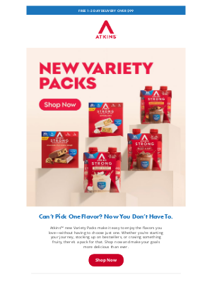 Atkins - Can’t Pick One Flavor? Now You Don’t Have To