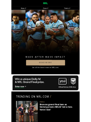 NSW Rugby League (Australia) - Sharks’ Game-Changing Bench Sets Finals Momentum 🦈