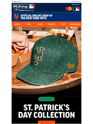 Mlbshop - Gear Up In Green: Mets St. Patrick's Day Collection