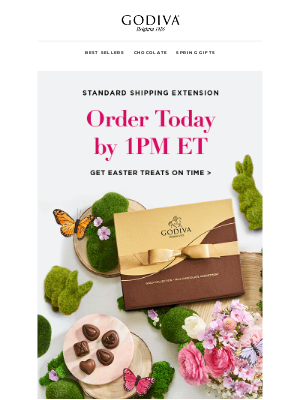 GODIVA - Easter Standard Shipping Extended!