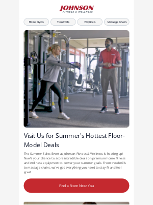 Johnson Fitness - Beat the heat with these hot summer deals