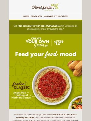 Olive Garden - You create. We plate.