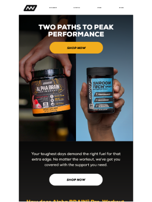 Onnit - Alpha BRAIN Pre-Workout vs. Shroom Tech SPORT