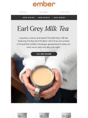 Ember - A Wintery Sweet Treat: Earl Grey Milk Tea